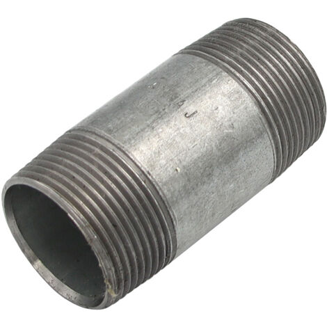 Stahl Rohrdoppelnippel 1 1/4 Zoll x 80 mm DN32 Doppelnippel verzinkt
