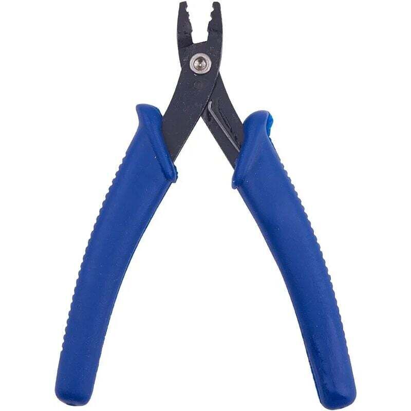 Image of Stahl-Schmuckzange, Crimpzange für Quetschperlen, Königsblau, 130 x 95 mm