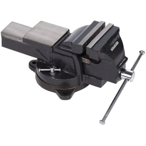 Stahl-Schraubstock 125 mm mit drehbarem Sockel 360° Kreator