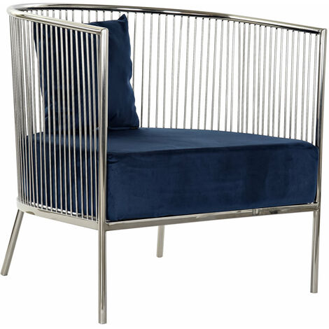 Stahl Sessel Polyester 66x69x70 Marineblau Polyester Material Multicolor -Farbfamilien -Sessel und Sessel Details
