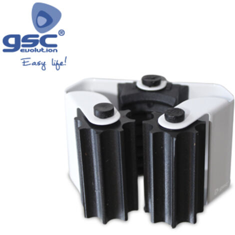 Stahlbesenklemme mit Gummiwalzen - Weiß lackiert GSC 003803800
