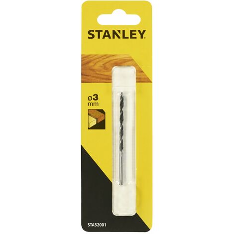Stahlbohrer mit Zentrierspitze ø 3,0 mm. STANLEY STA52001-QZ