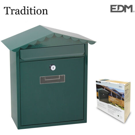 Stahlbriefkasten Tradition Modell Grün EDM
