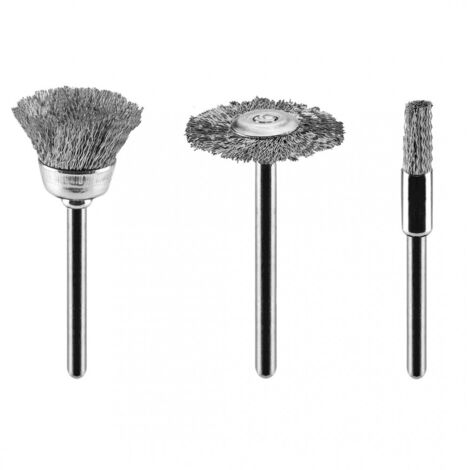 Stahlbürsten, Bürste, Topf, Scheibe, 3er Set
