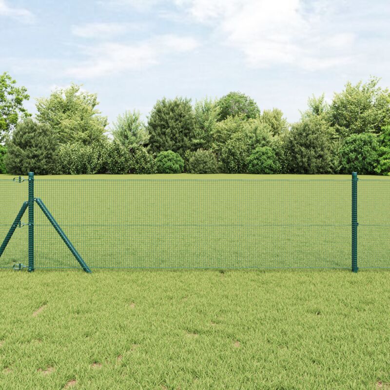 Geschweißter Drahtzaun Grün 0.8 X 10 M Stahl Vidaxl
