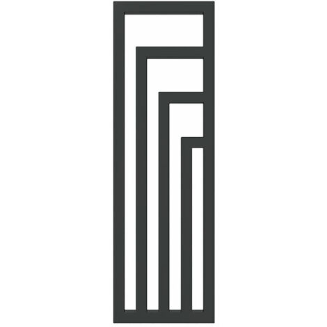 Stahlheizkörper Schwarz - Höhe 1140mm - Breite 360mm - 421 Watt - ANG1140/360VZXN