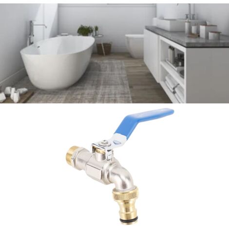 Stahlkugelhahn mit Hebel – Hoher Wasserdruck – Vielseitig einsetzbar für Bad und Küche – 1/2 Zoll