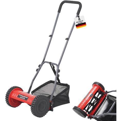 STAHLMANN Spindelmäher RoyalCut – Rasenmäher mit 30 cm Schnittbreite, 27 Liter Fangkorb, 4-stufige Schnitthöheneinstellung – Handrasenmäher manuell - leise und umweltfreundlich