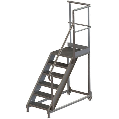 Stahlplattform mit 8 Stufen - max. Arbeitshöhe 3,60 m - PL600INOX360-GCD