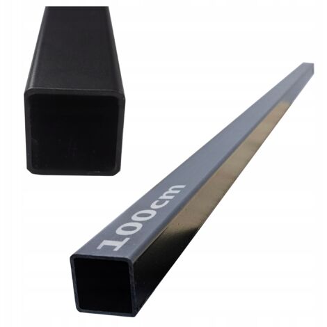 Stahlprofil - 100 cm - 25 x 25 mm - Schwarz - Strapazierfähig und ästhetisch - Ideal für Geländer