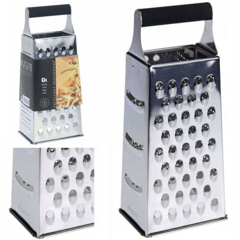 Stahlreibe für Gemüse, Käse, Obst, 4-seitig