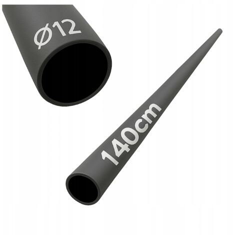 Stahlrohr - 140 cm - Ø 12 mm - Schwarz - Strapazierfähig - Ideal für Geländer und Balustraden
