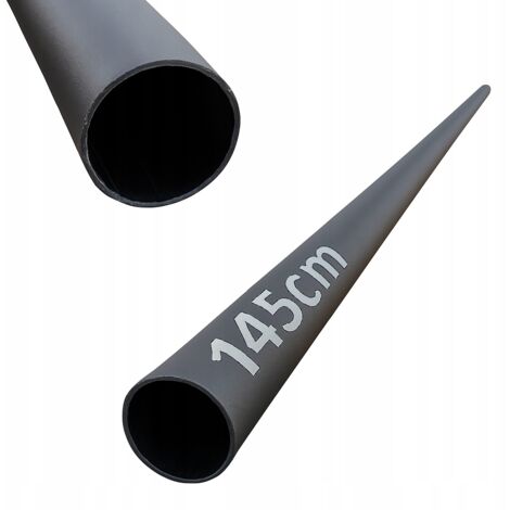 Stahlrohr - 145 cm - Ø 25 mm - Schwarz - Strapazierfähig - Ideal für Geländer