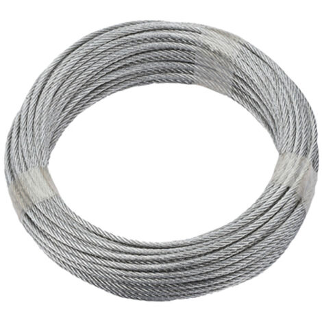 Stahlseil galvanisch verzinkt (Ø x L) 3 mm x 20 m dörner + helmer 190381 Grau