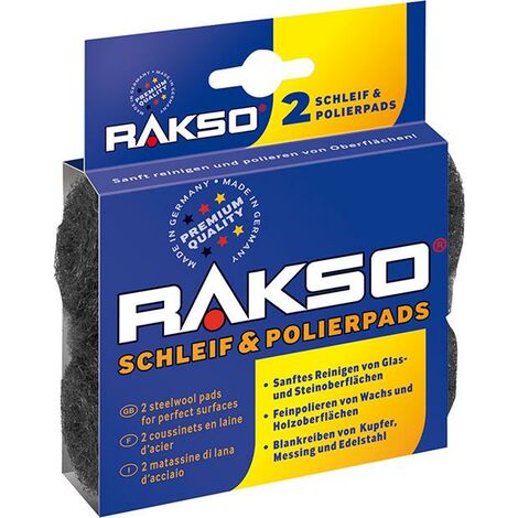 RASKO RAKSO STAHLWOLLE Stahlw Schleifkissen fein 2er Pack SB