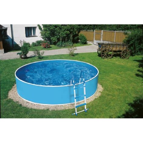 Stahlwandpool 360 cm x 90 cm Skimmerfilter blau 360x90 Stahlwandbecken QUICK UP