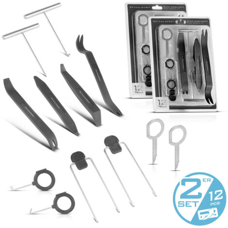 STAHLWERK 2 x car radio removal set 12-piece removal tool