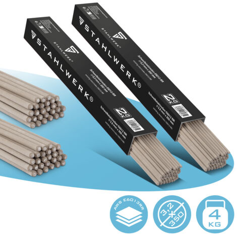 STAHLWERK 2 x electrodos de varilla AWS E6013RR revestidos de rutilo 3,2 x 350 mm 2 kg