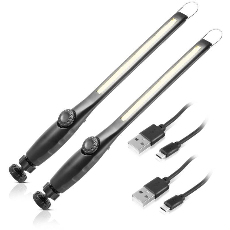 Stahlwerk - 2 x Lampe de travail led AL-300 st avec batterie intégrée, port usb