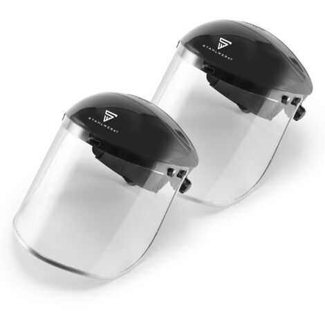 STAHLWERK 2 x protection faciale avec visière masque de ponçage visière de protection écran facial