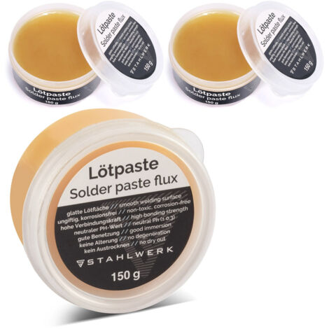 STAHLWERK 3 x Lötpaste 150g für professionelle und präzise Lötarbeiten