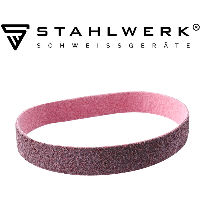 Stahlwerk - abrasive fleece 40 x 760 mm Sanding belt with medium grain size Pipe belt sander, long service life, moisture and heat resistant, high