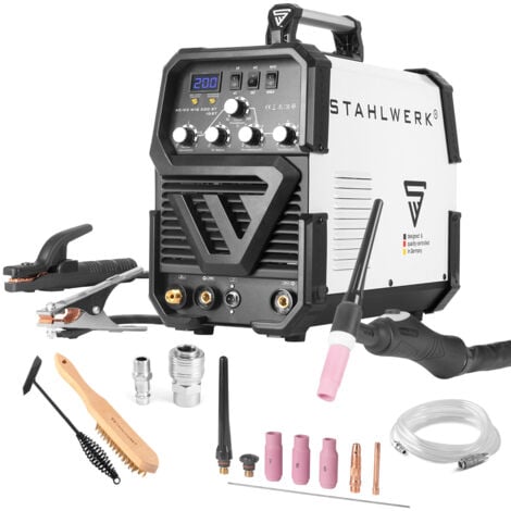 STAHLWERK AC / DC TIG 200 ST IGBT - Poste à souder combiné avec TIG & MMA; 200 A, soudage de l'aluminium, garantie* du fabricant de 7 ans