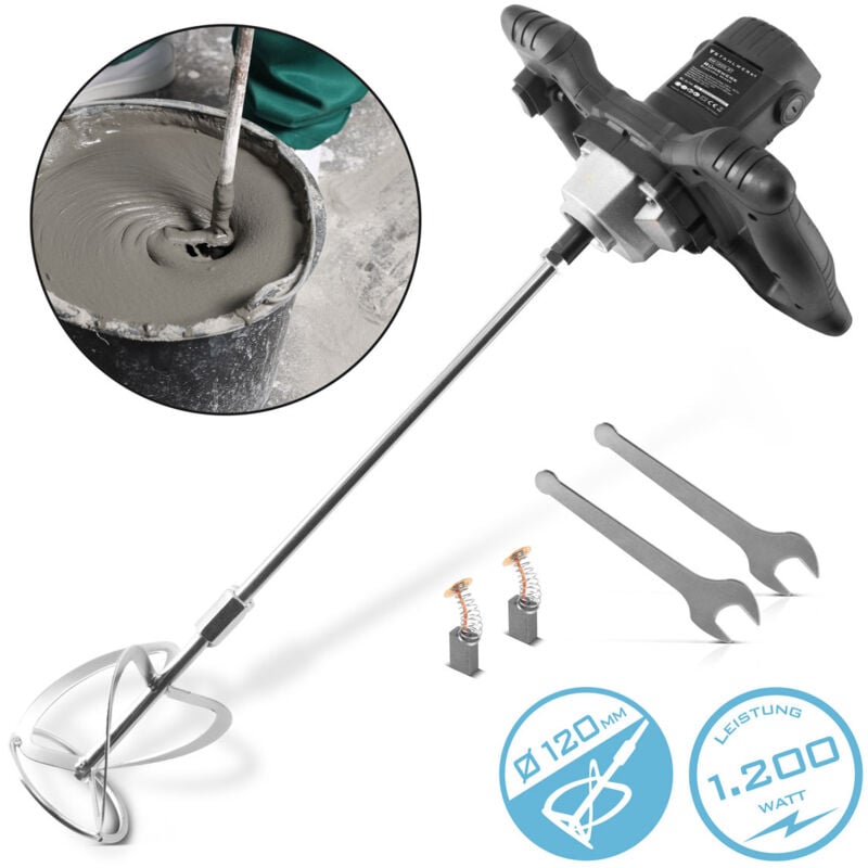 Agitateur RW-1200 st avec 1 200 w 850 tr/min agitateur électrique pour mortier - Stahlwerk