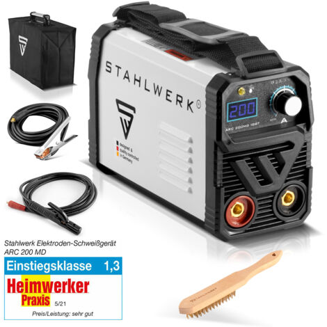 STAHLWERK ARC 200 MD IGBT - machine à souder DC MMA avec 200 ampères très compacte, garantie* du fabricant de 7 ans