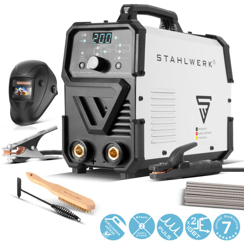 Poste de soudage à électrodes arc 200 Puls Pro Equipement complet - Stahlwerk