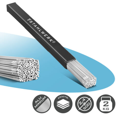 Baguettes De Soudage TIG ER307Si – Acier Inoxydable Fortement Allié, Diamètre 2,4 Mm, Longueur 500 Mm, 1 Kg