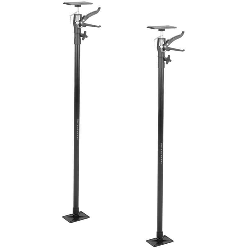 Barre d'appui télescopique, jeu de 2, 110-290 cm, capacité de charge 43 kg, étai de construction - Stahlwerk