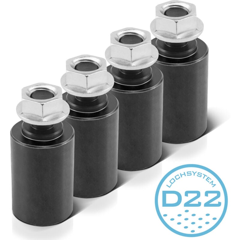 Stahlwerk - Boulon de butée avec sécurité anti-soulèvement 34 x 50 mm Filetage m 14 Set de 4 pièces