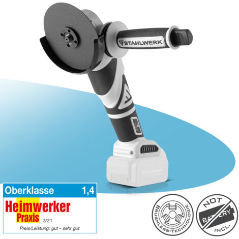STAHLWERK Brushless Akku Winkelschleifer AWS-20 ST ohne Akku, 0 - 7500 min-1