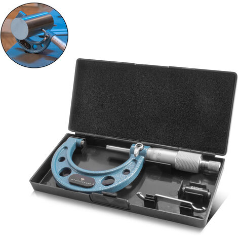 STAHLWERK Bügelmessschraube mit 25-50 mm Messbereich DIN 863 Mikrometer / Messschraube/ Mikrometerschraube