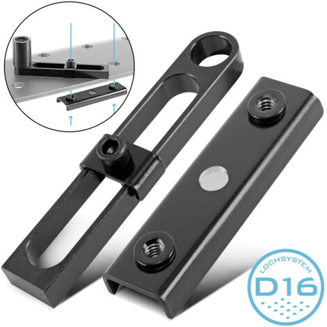 STAHLWERK Butée variable avec aimant de montage pour tables de soudure D16 Système de perforation