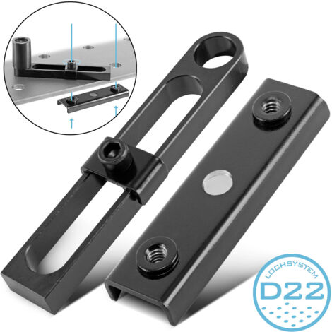 STAHLWERK Butée variable Solution de fixation pour tables de soudure D22 Système de perforation
