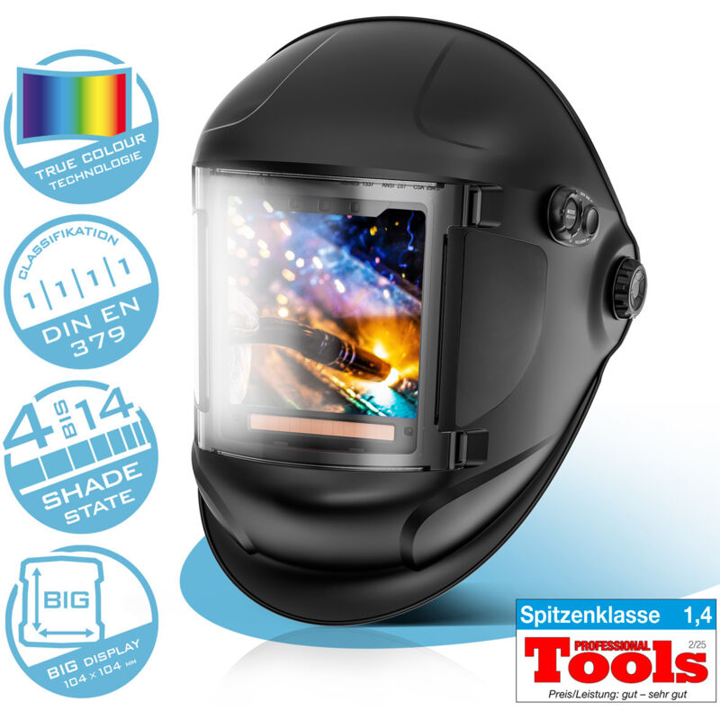STAHLWERK Casque de soudure TITAN 3 en 1 Casque de soudure automatique Masque de soudure