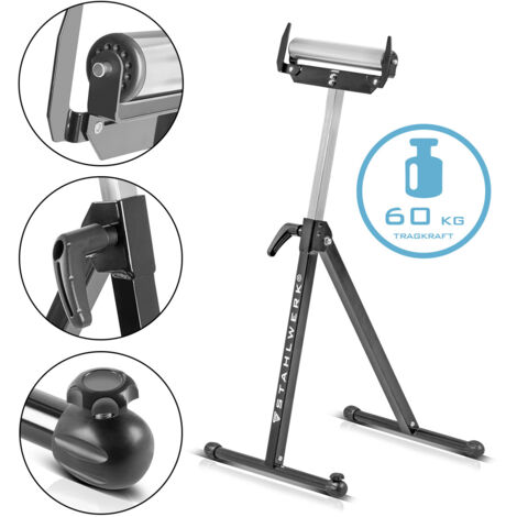 STAHLWERK Chevalet à roulettes 60 kg réglable en hauteur 720 - 1100 mm