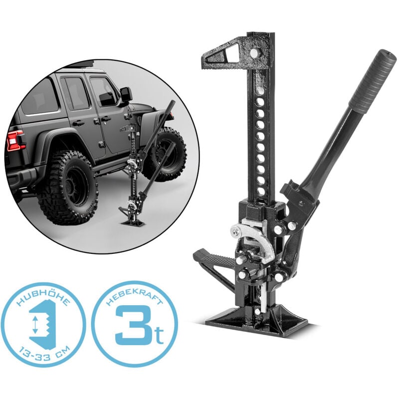 Cric à crémaillère 20' 3t 33cm Farm Jack Cric tout terrain - Stahlwerk