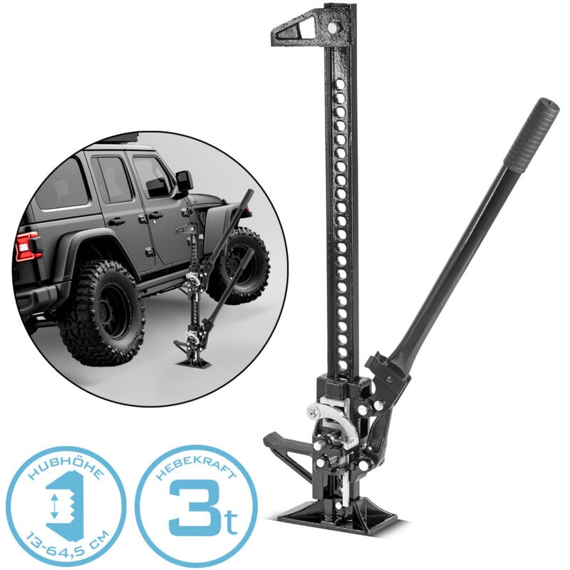 Stahlwerk - Cric à crémaillère 33' 3t 64cm Farm Jack Cric tout terrain