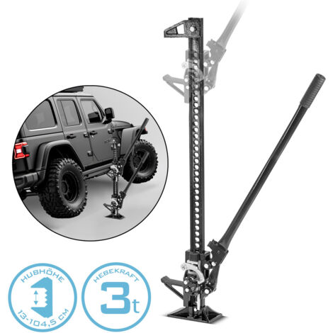 STAHLWERK Cric à crémaillère 48" 3t 104 cm Farm Jack Cric tout terrain