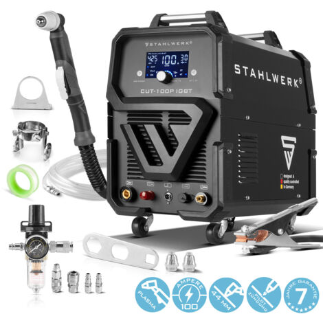 STAHLWERK Découpeuse plasma CUT 100 P Digital avec 100 ampères et allumage pilote