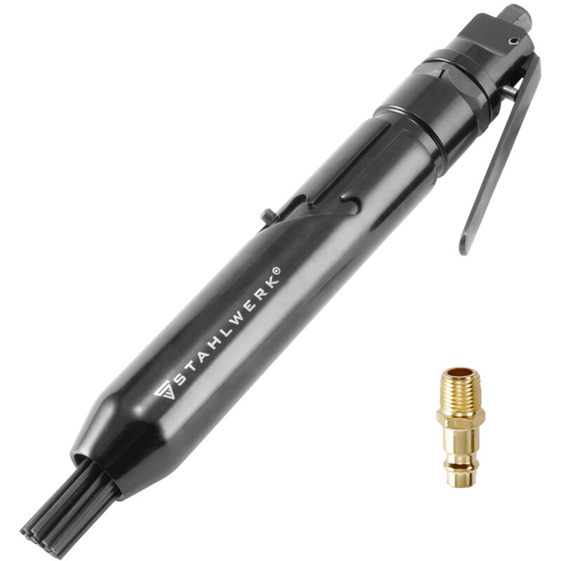 

STAHLWERK DNE-600 ST escarificador profesional de agujas de aire comprimido en diseño recto con una carrera de tambor de 14 mm y 6.000 golpes por