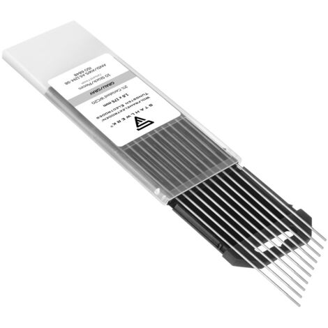 STAHLWERK Elettrodi di tungsteno / elettrodi per saldatura WC20 grigio 1,6 x 175 mm set da 10