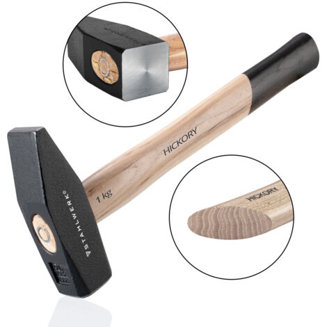 STAHLWERK Hammer Schlosserhammer 1.000 g robuster Kopf aus Stahl, Griff Hickory