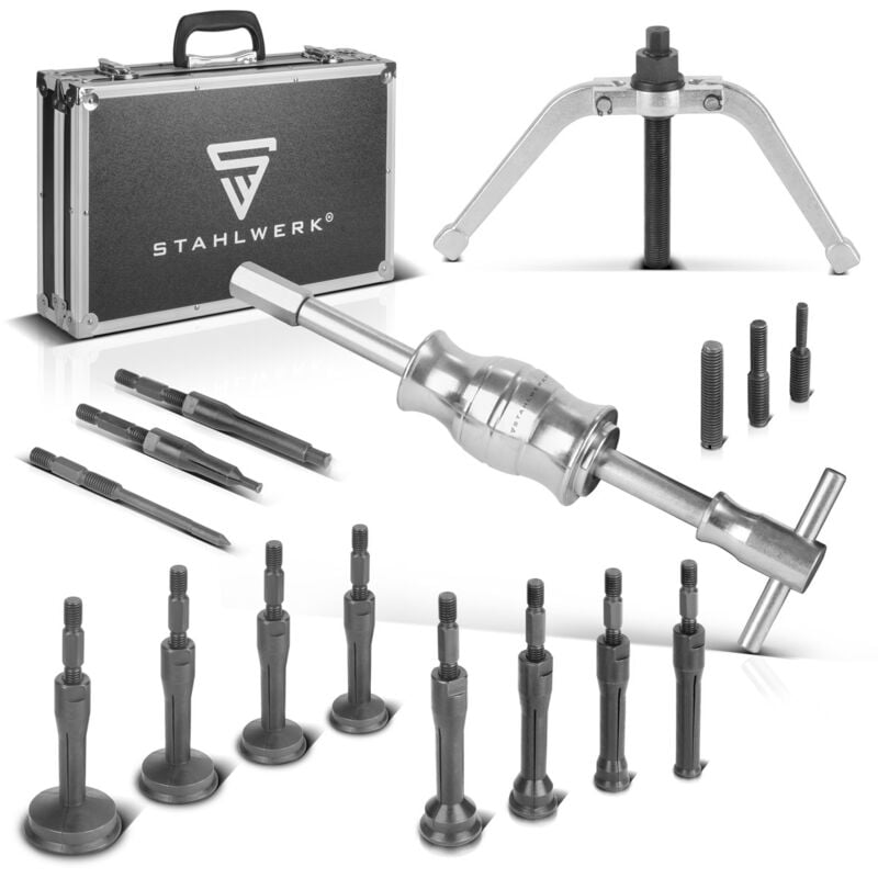 Stahlwerk - Jeu d'extracteurs de paliers intérieurs pour trous de base avec marteau coulissant, 3 adaptateurs