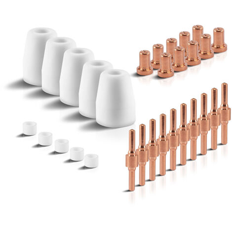 STAHLWERK Kit de pièces d'usure 30 pièces pour le découpeur plasma PT 31 Accessoires de découpe