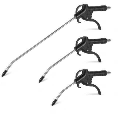 STAHLWERK Kit de pistolets de soufflage à air comprimé en 3 parties 100, 150, 300 mm