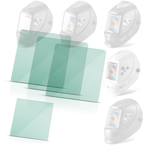 STAHLWERK Lentes para Cascos de Soldadura Juego de 4, Lentes de Recambio Interiores y Exteriores Lentes de Protección para Soldadura Lentes de Recambio para Cascos de Soldadura Automáticos ST 900 X